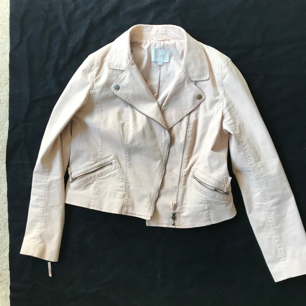 Anne Taylor Blush Moto Jacket